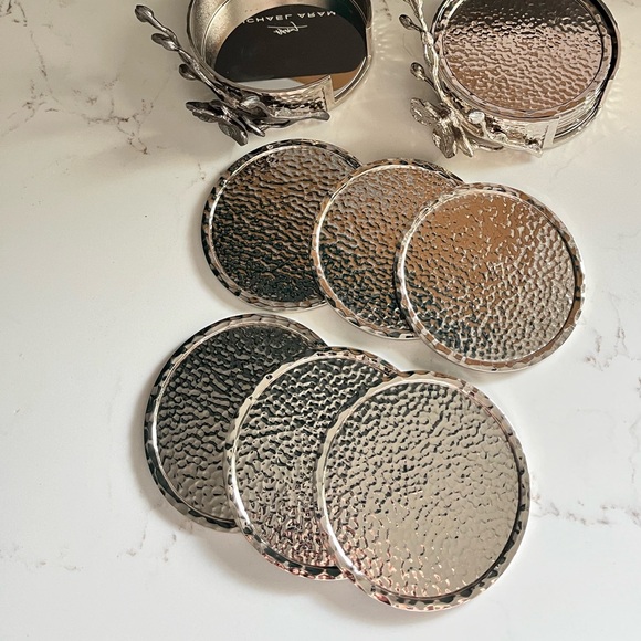 Michael Aram Black Orchid Coasters, set of 6 in box - Picture 4 of 4